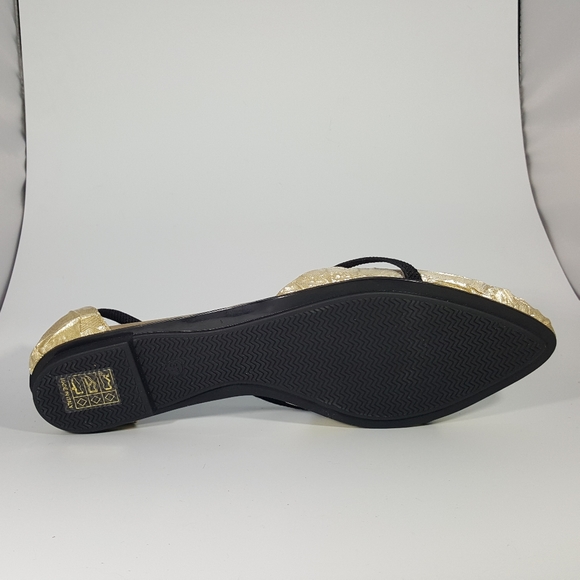NR Rapisardi Gold Diorsay Flat Sandal - Picture 4 of 4